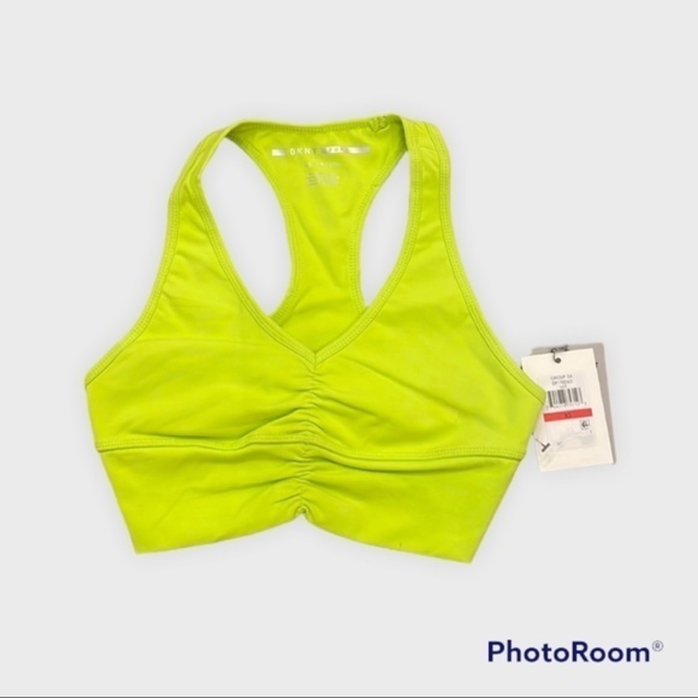 DKNY sport ruched racerback low impact sports bra- 168